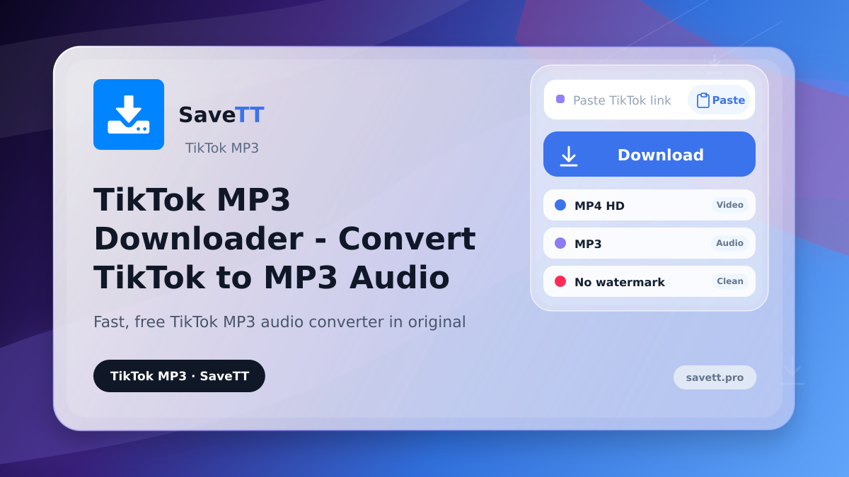 TikTok MP3 Downloader - Convert TikTok to MP3 Audio