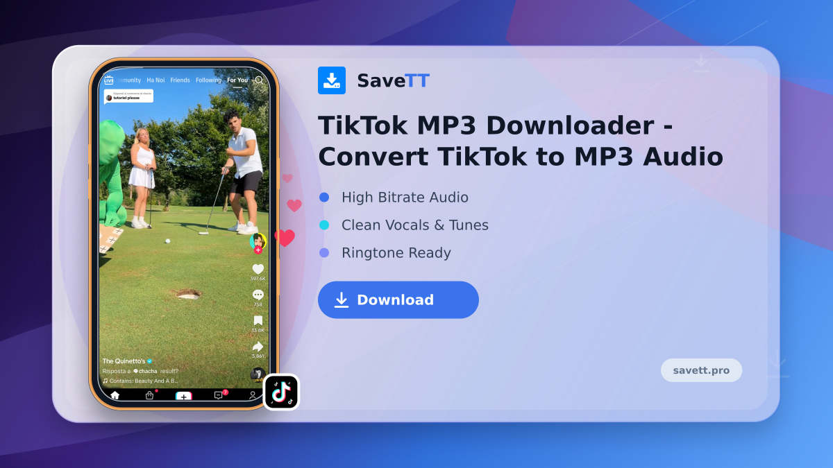 TikTok MP3 Downloader - Convert TikTok to MP3 Audio