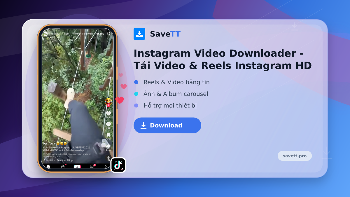 Instagram Video Downloader - Tải Video & Reels Instagram HD