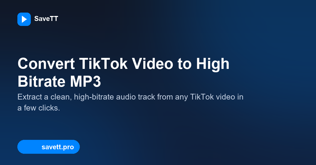 How to Convert TikTok Videos to MP3 Audio Online